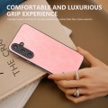 For Samsung Galaxy S24+ 5G ABEEL Elegant Series PU Leather Black Edge Phone Case(Pink)