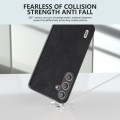 For Samsung Galaxy S24 5G ABEEL Elegant Series PU Leather Black Edge Phone Case(Black)