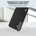 For Samsung Galaxy S24 5G ABEEL Genuine Leather Elegant Black Edge Phone Case(Black)