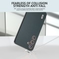 For Samsung Galaxy S24 5G ABEEL Genuine Leather Elegant Black Edge Phone Case(Green)