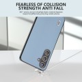 For Samsung Galaxy S24+ 5G ABEEL Genuine Leather Elegant Black Edge Phone Case(Sky Blue)