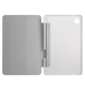 For Samsung Galaxy Tab A9+ X210 3-fold Clear Honeycomb TPU Leather Tablet Case with Pen Slot(Grey)