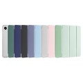 For Samsung Galaxy Tab A9 X110 3-fold Clear Honeycomb TPU Leather Tablet Case with Pen Slot(Green)
