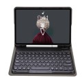 For Samsung Galaxy Tab S9 FE Candy Color TPU Round Keycap Bluetooth Keyboard Leather Case with Pen S