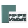 For Samsung Galaxy Tab S9 FE Candy Color TPU Round Keycap Bluetooth Keyboard Leather Case with Pen S