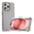 For iPhone 15 Pro Max Frosted PC+TPU Phone Case with Back Clip(Transparent Black)