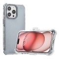 For iPhone 15 Pro Frosted PC+TPU Phone Case with Back Clip(Transparent Blue)