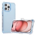 For iPhone 15 Pro Frosted PC+TPU Phone Case with Back Clip(Sky Blue)