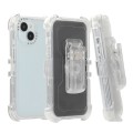 For iPhone 14 Pro Frosted PC+TPU Phone Case with Back Clip(White)
