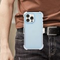 For iPhone 14 Pro Max Frosted PC+TPU Phone Case with Back Clip(Sky Blue)