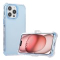 For iPhone 14 Pro Max Frosted PC+TPU Phone Case with Back Clip(Sky Blue)