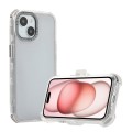 For iPhone 13 Frosted PC+TPU Phone Case with Back Clip(Transparent Black)