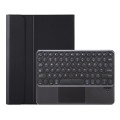 For Samsung Galaxy Tab S9 FE Candy Color TPU Round Keycap Touch Bluetooth Keyboard Leather Case(Blac