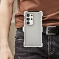 For Samsung Galaxy S24 Ultra 5G Frosted PC+TPU Phone Case with Back Clip(Transparent Black)