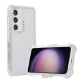 For Samsung Galaxy S24+ 5G Frosted PC+TPU Phone Case with Back Clip(White)