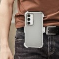 For Samsung Galaxy S24+ 5G Frosted PC+TPU Phone Case with Back Clip(Transparent Black)