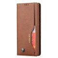 For Samsung Galaxy S24 Ultra 5G Knead Skin Texture Flip Leather Phone Case(Brown)