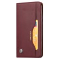 For Samsung Galaxy S24+ 5G Knead Skin Texture Flip Leather Phone Case(Wine Red)