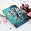 For Lenovo Tab M11/ Xiaoxin Pad 11 2024 Coloured Drawing Stitching Smart Leather Tablet Case(Elephan