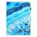 For Lenovo Tab P12 2023 / TB370FU Coloured Drawing Stitching Smart Leather Tablet Case(Blue Marble)