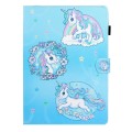 For Lenovo Tab M11/ Xiaoxin Pad 11 2024 Coloured Drawing Stitching Smart Leather Tablet Case(Unicorn
