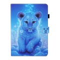 For Lenovo Tab P12 2023 / TB370FU Coloured Drawing Stitching Smart Leather Tablet Case(Little Tiger)