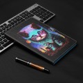 For Lenovo Tab M11/ Xiaoxin Pad 11 2024 Coloured Drawing Stitching Smart Leather Tablet Case(Night C