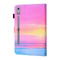 For Lenovo Tab P12 2023 / TB370FU Coloured Drawing Stitching Smart Leather Tablet Case(Sunrise)