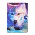 For Lenovo Tab M11/ Xiaoxin Pad 11 2024 Coloured Drawing Stitching Smart Leather Tablet Case(Wolf)