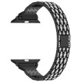 For Apple Watch SE 2023 40mm Devil Eye Diamond Bracelet Metal Watch Band(Black)