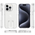 For iPhone 15 Pro Max Shockproof Terminator Phone Case with Holder(Glitter White)