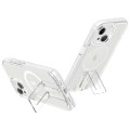 For iPhone 15 Plus Shockproof Terminator MagSafe Phone Case with Holder(Glitter White)