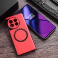 For OnePlus 12 PU MagSafe Magnetic Phone Case(Red)