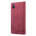 For Sony Xperia Ace III Skin Feel Anti-theft Brush Horizontal Flip Leather Case with Holder(Wine Red