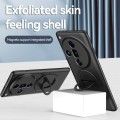 For OPPO Find X7 Magsafe Hidden Fold Holder Full Coverage Shockproof Phone Case(Black)