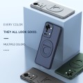 For OnePlus Nord 2T Magsafe Hidden Fold Holder Full Coverage Shockproof Phone Case(Blue)