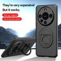 For Huawei Mate 60 Pro / 60 Pro+ Magsafe Hidden Fold Holder Full Coverage Shockproof Phone Case(Blac
