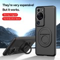 For Huawei P60 / P60 Pro Magsafe Hidden Fold Holder Full Coverage Shockproof Phone Case(Black)