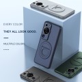 For Huawei P60 / P60 Pro Magsafe Hidden Fold Holder Full Coverage Shockproof Phone Case(Black)