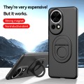 For Huawei nova 12 Pro Magsafe Hidden Fold Holder Full Coverage Shockproof Phone Case(Black)