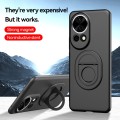 For Huawei nova 12 Lite Magsafe Hidden Fold Holder Full Coverage Shockproof Phone Case(Black)