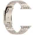 For Apple Watch SE 2023 44mm Tortoise Buckle Titanium Steel Watch Band(Starlight)