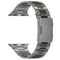 For Apple Watch Series 7 45mm Tortoise Buckle Titanium Steel Watch Band(Grey)