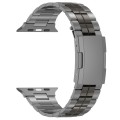 For Apple Watch SE 40mm Tortoise Buckle Titanium Steel Watch Band(Grey)