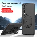 For Honor 80 Magsafe Hidden Fold Holder Full Coverage Shockproof Phone Case(Black)