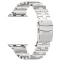 For Apple Watch SE 2023 44mm Butterfly Type Titanium Steel Watch Band(Silver)