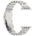 For Apple Watch Series 6 44mm Butterfly Type Titanium Steel Watch Band(Silver)