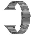 For Apple Watch Series 3 38mm Butterfly Type Titanium Steel Watch Band(Grey)