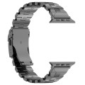 For Apple Watch Series 2 42mm Butterfly Type Titanium Steel Watch Band(Grey)