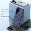 For Samsung Galaxy S24 5G Magsafe Hidden Fold Holder Full Coverage Shockproof Phone Case(Black)